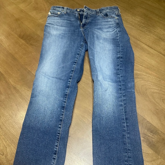 AG jeans dark wash no rips.